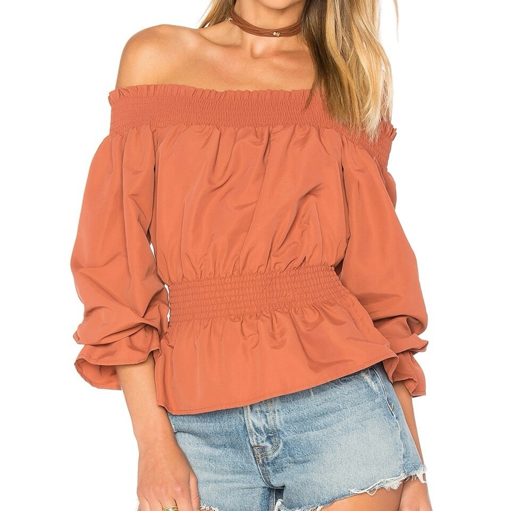 Tularosa x Revolve Katie Blouse Terracotta XS